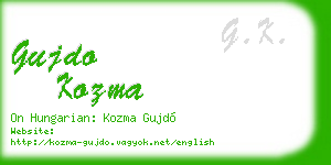 gujdo kozma business card